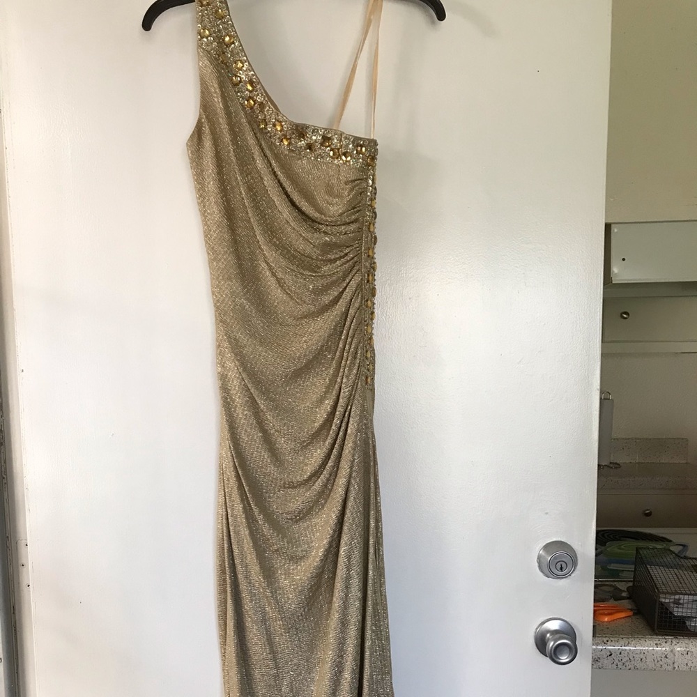 Gold formal dress